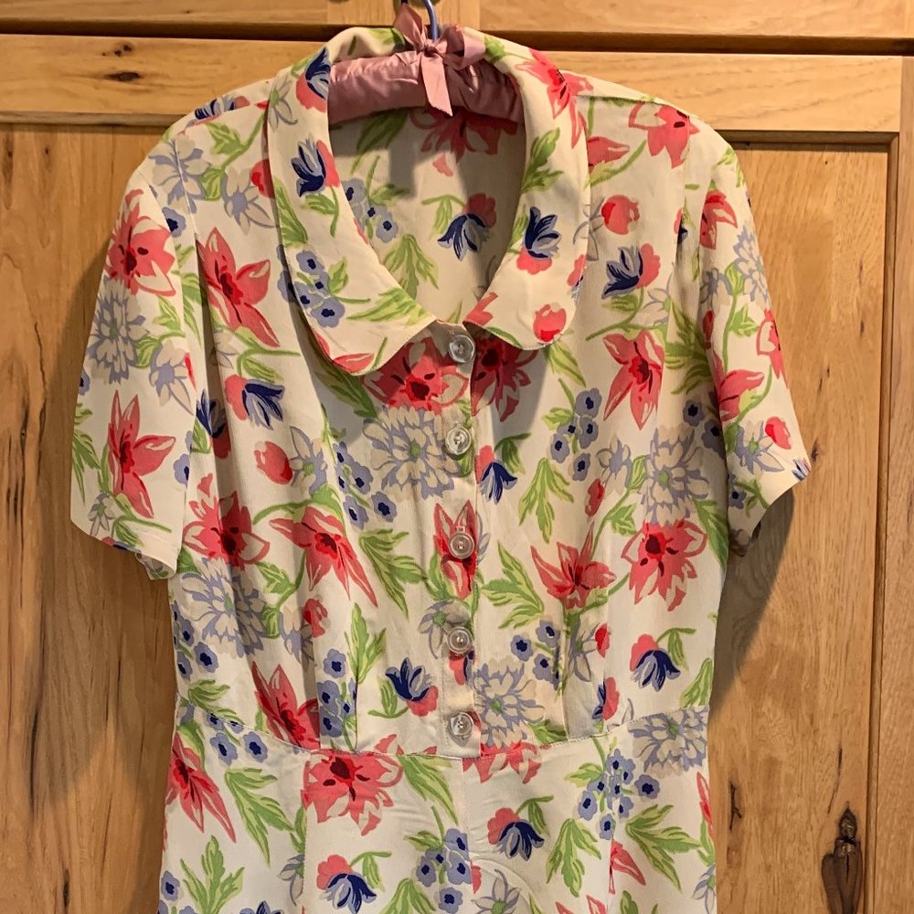 it’s Betsey’s bday!! Betsey Johnson '92 floral crepe dress